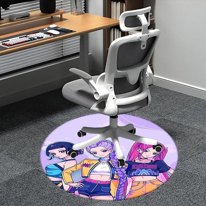 

Kpop Girls Chair mat Round Rug Office carpet, Non slip, Suitable for Living Rooms, Bedrooms,Decor1205745a 80cm by 80cm