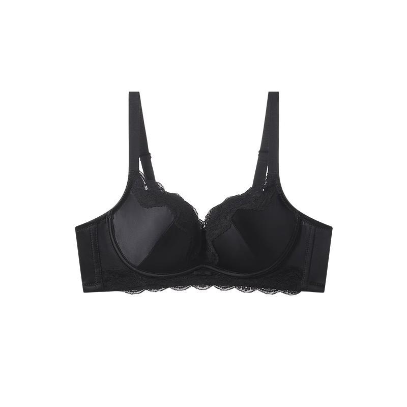 Women Contrast Color Lace Trim Wireless Soft Comfort Everyday Bra