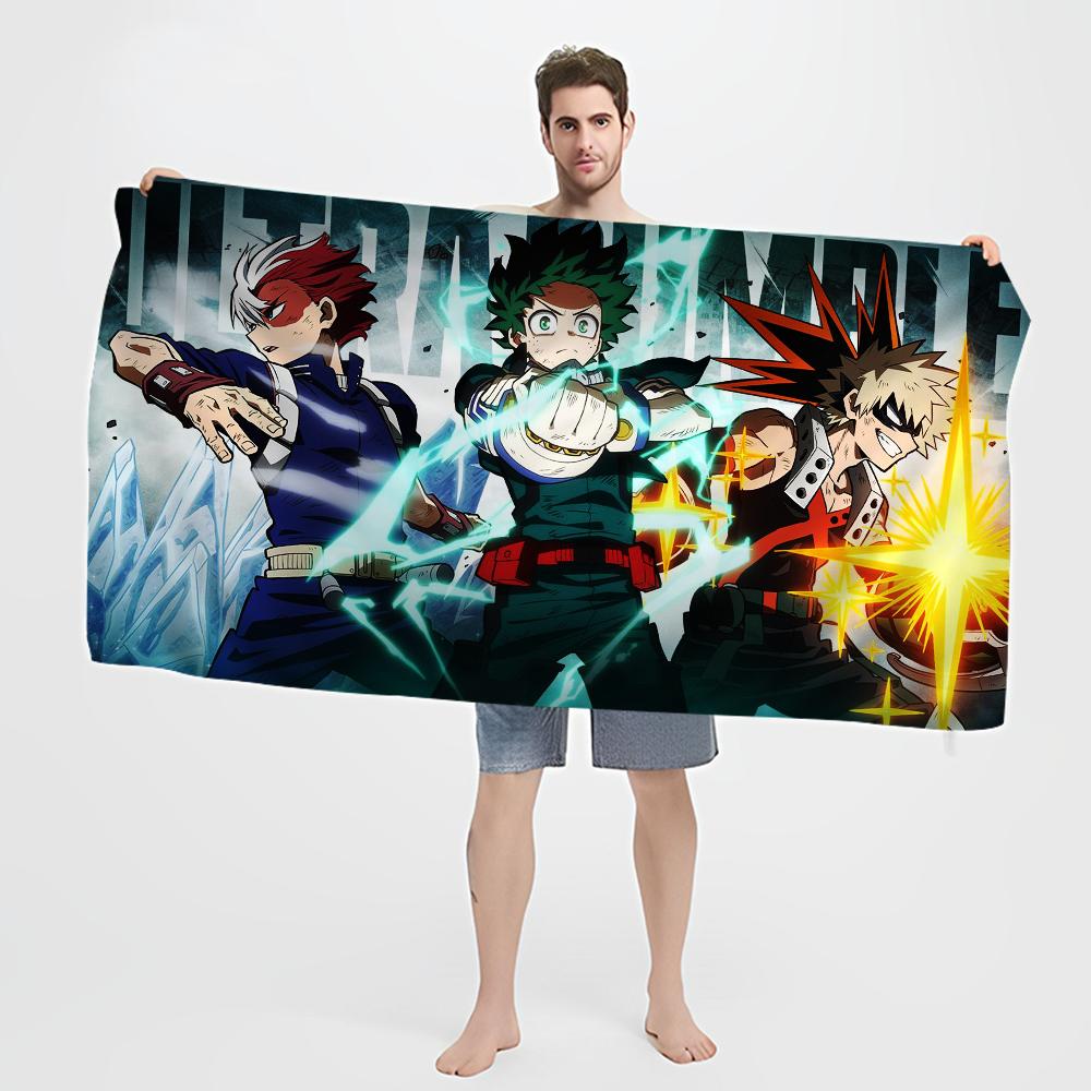 M-My Hero A-Academia Cartoon Beach Towel Cute Kawaii Room Decor Bath Girls Children Hand Towels For Bathroom Shower