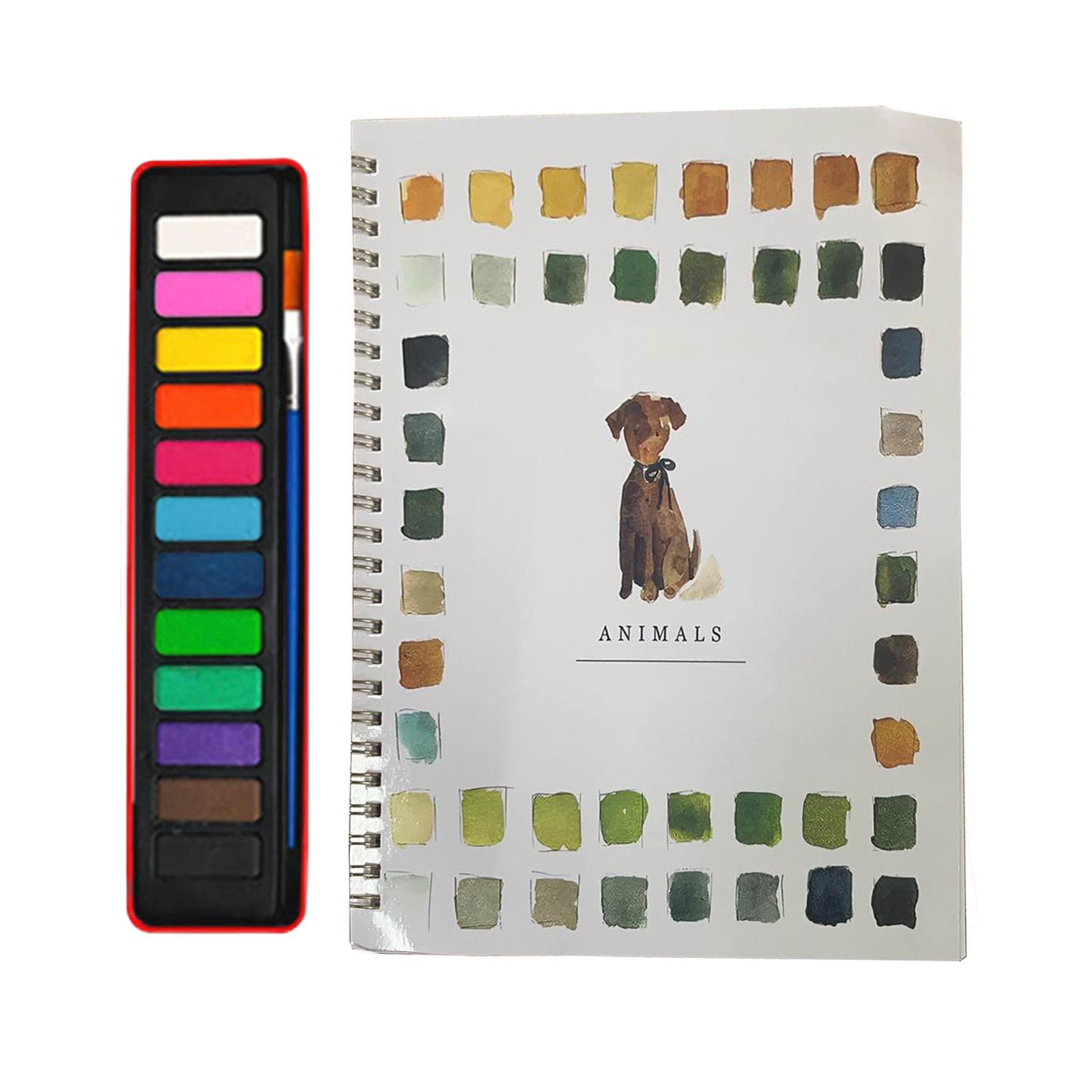 

Watercolor Coloring Book Thick Paper Painting Sketch Pad One Size