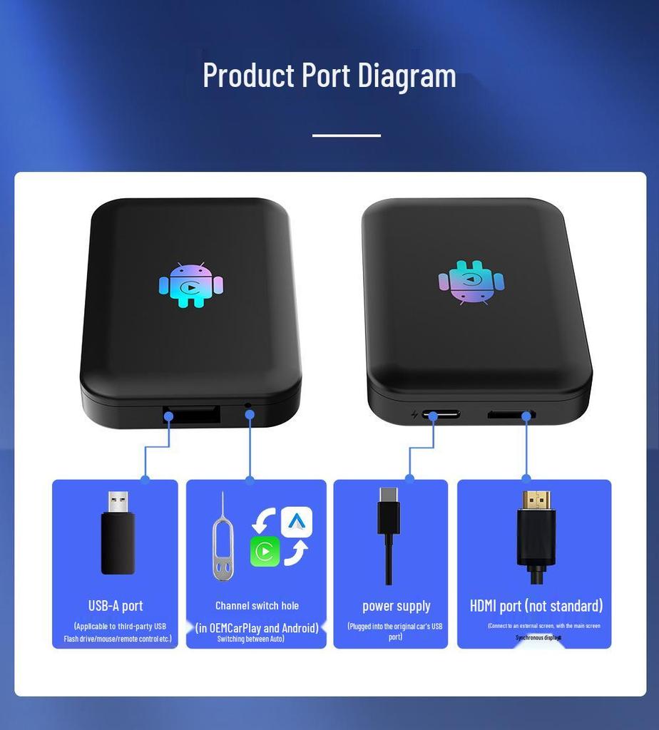 Custom Carlinkit Wired To Wireless CarPlay Adapter - Android 13.0 HDMI Box