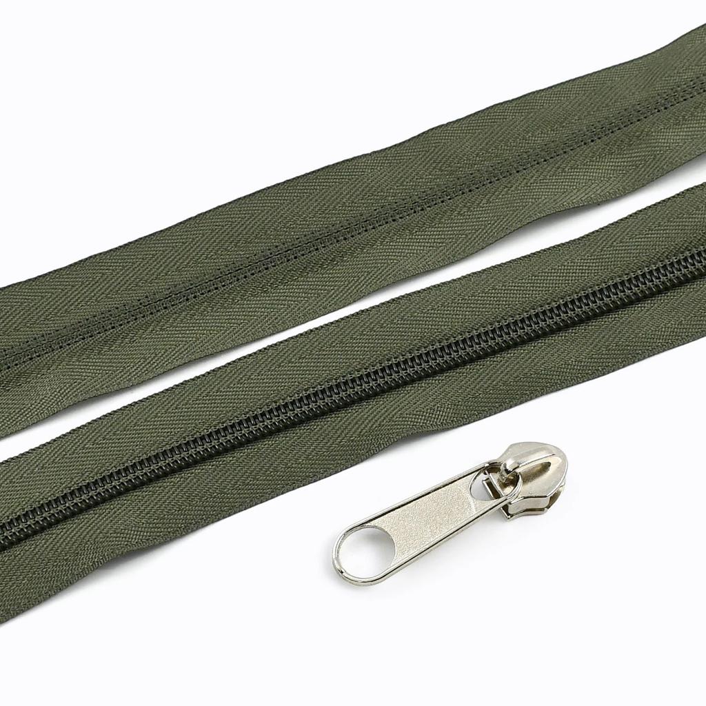 Meetee 3-10M 5# Nylon Zippers with Slider Clothing Zip Heads Puller Repair Kit Bag Garment Replacement DIY Zipper Accessories