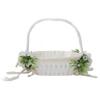Flower Girl Basket Romantic Elegant Lightweight Hand Woven Wedding Flower Basket for Bride 5800