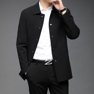 Nahtlose Kurze Und Mittelgroße Jacken Für Herren, Dünne, Lockere Reversjacken Für Den Business-Casual-Bereich, Herbstkleidung Für Mittlere Und Ältere Menschen