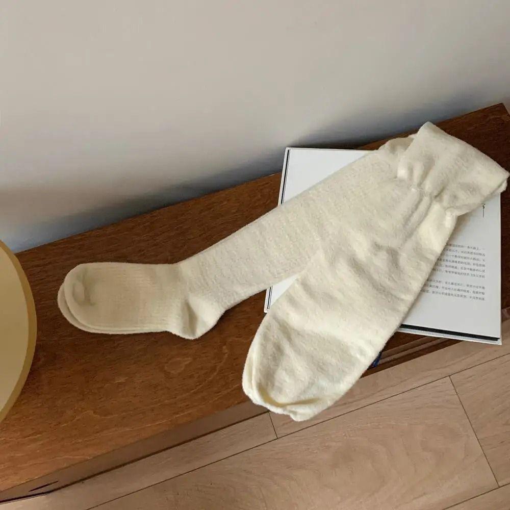 Milk White Warm Stockings Autumn Winter Long Knee Sock Women Long Socks Jk College Accessory