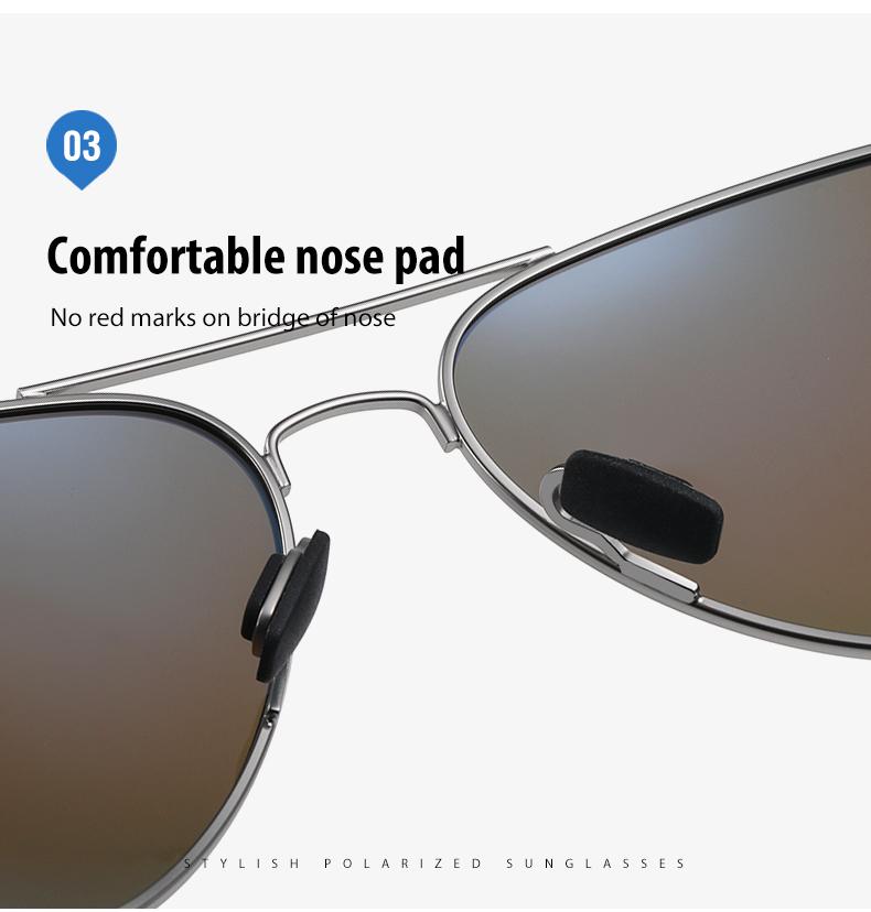 aoron Metal Frame Polarized Sunglasses Fashion Brand Design Outdoor Accessories Photochromic Driving Fishing Cycling Sport Glasses