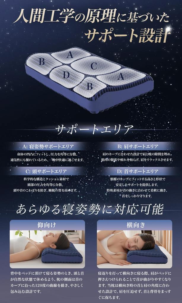 Softime TPE Gel Comfortable Sleep Neck Pain Relief Pillow 2 Height Gel Memory Foam Zero Gravity Honeycomb Chiropractic 2 Height Suitable for Side