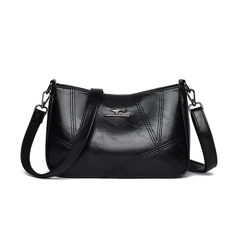 Multi Functional Casual Crossbody Bag PU Soft Leather Retro Crossbody Bag Women's Shoulder Bag Simple Casual Bag