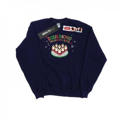 Mens The Last Jedi Porgs Squeaking Through The Snow Sweatshirt