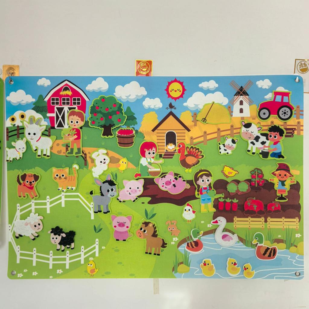 Felt Busy Board Children'S Educational Science And Education Toys Learning Board Infant Action Training Education Board