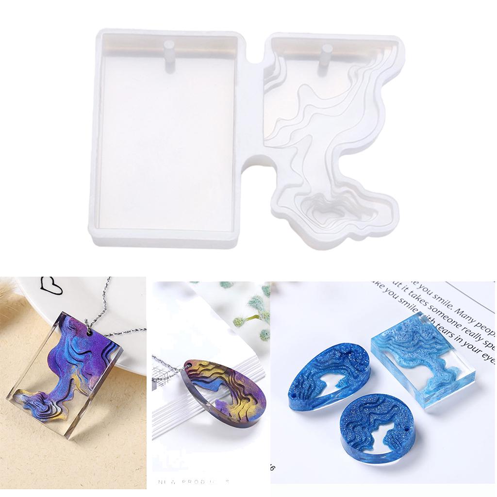 Moule d'île en Silicone, moules d'ornement, pendentif de bijoux, artisanat de fabrication 51x46x10MM