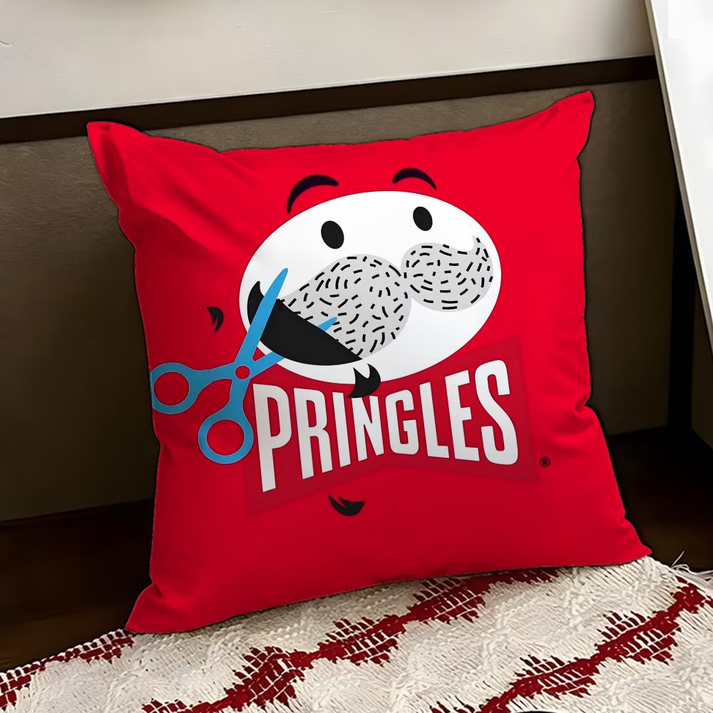 Classic PPringles Cushion Cover Reversible Soft Durable Pillow Cover Home Car MultiScene Use for Daily Comfort