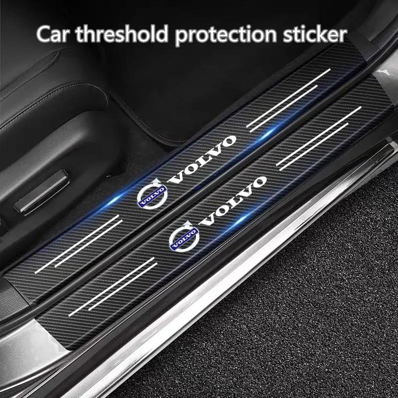 5 Pezzi Protezione Battitacco a Copertura Totale per Volvo XC40 XC60 XC90 S60 S90 V50 V70 V90 V60 V40 S80 EX30 EX90 C40 T5 Fibra di Carbonio