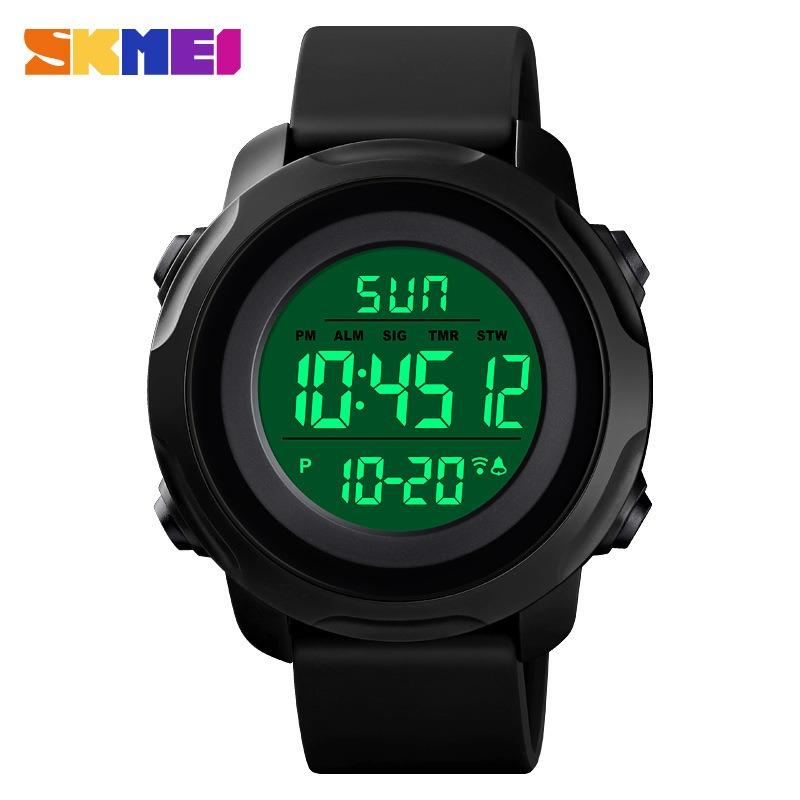Fashion outdoor sports large dial student watch, multi-functional waterproof men's electronic watch