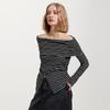 Shetu Off-Shoulder Striped Knit Top