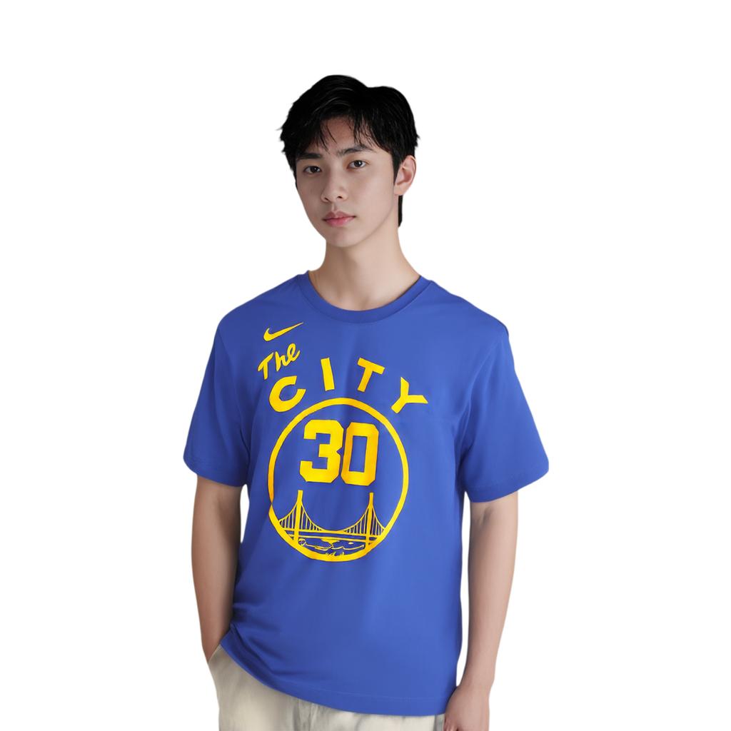 Nike T Shirts Men's Blue Crew Neck Moderate Straight Fit CT9913-497