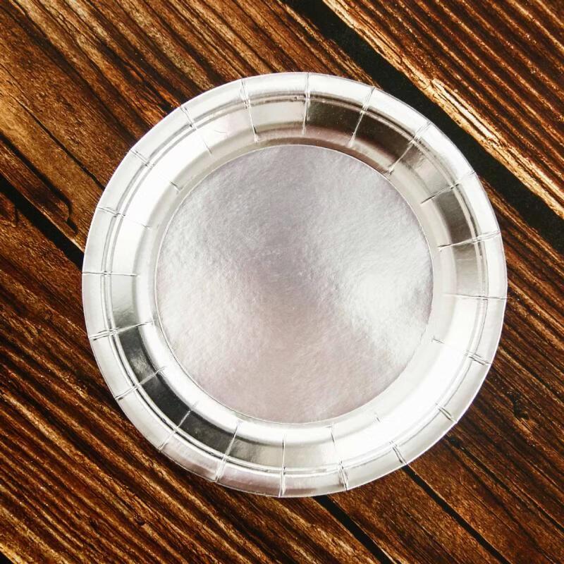 

OIMG Disposable Black Paper Plate Set