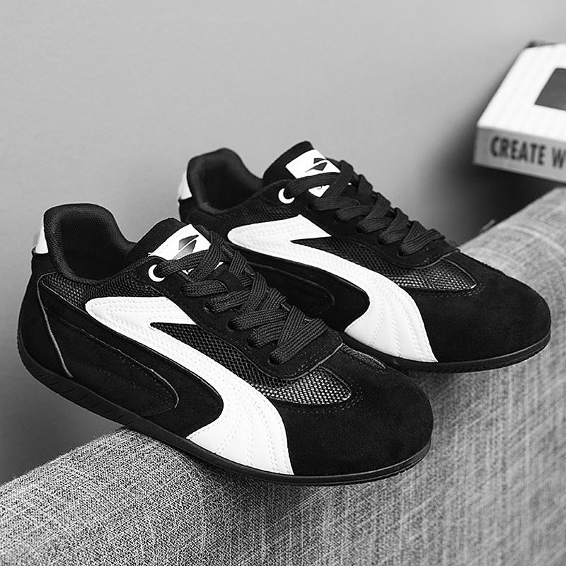 

Мужские кроссовки для бега, обувь для медленного бега для занятий спортом на открытом воздухе, новая вулканизированная обувь 2025 года, парная обувь на плоской подошве, повседневная спортивная обувь, женская 35 чёрный