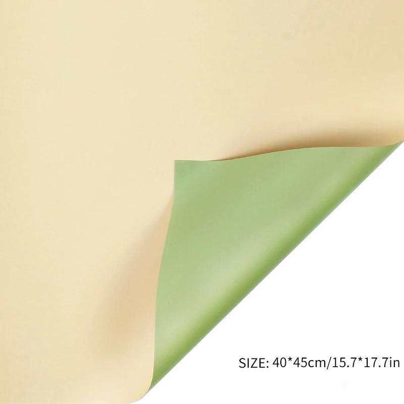 5pcs Colorful Two-sided Flower Wrapping Paper Gift Packaging Paper Birthday Party Supply Waterproof Paper Roll Party Decoration