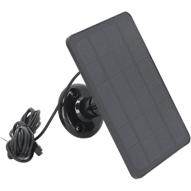 10W Solar Panel Charger, Solar Powered Charger Kit for Arlo Pro 3 Pro 4 5S Ultra 2 2 Floodlight Cameras (Black)