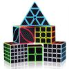 Qiyi Carbon Fibre Magic Cube 2x2 3x3 4x4 5x5 Pyramid Educational Puzzle Magic Cube Toys For Children Gift Toy Cubo Magico