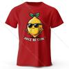 Men's Juice Be Cool Printed T-Shirt 100% Cotton Oversized Fruit Pun Graphic Tees for Women Summer Tops Chill Streetwear