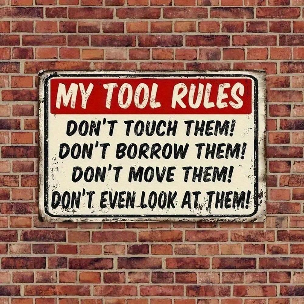 Vintage Metal Garage Sign Funny Man Cave Gift Aluminum Wall Decor