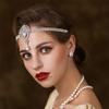 Bohemian Style Water Drop Headwear Rhinestone Forehead Chain Art Deco Headband  New Year's Party