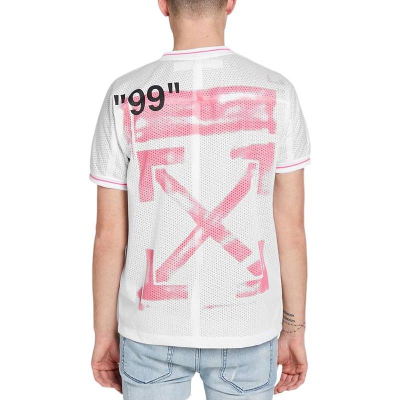 Off-White Print Crew Neck Short Sleeve T Shirt Men White OMAA022R191010150228