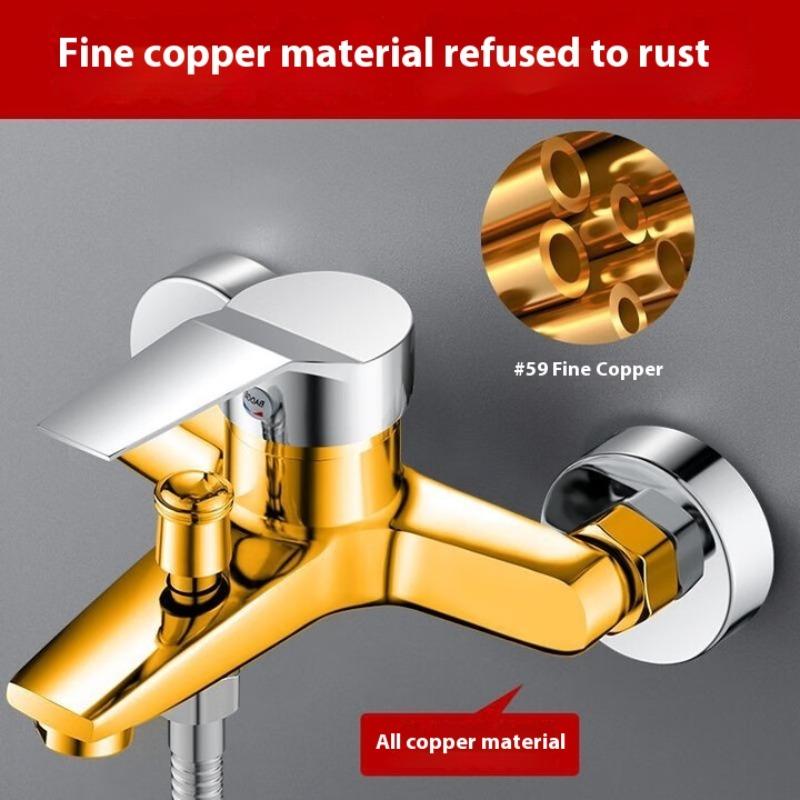 Wall-mounted Shower Faucets Hot Cold Water Dual Spout Mixer Tap for Bathroom Splitter Bath Shower Basin for Bathroom Decoration