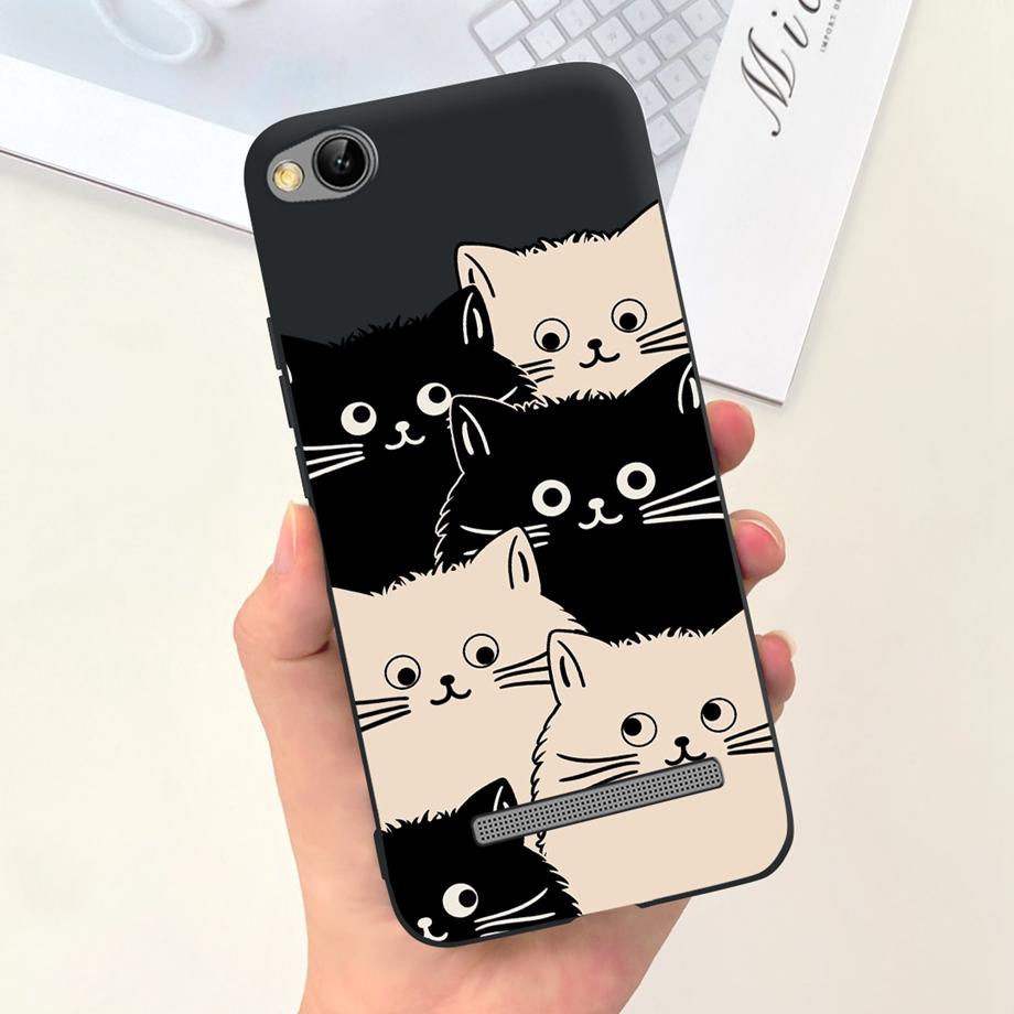Flower Cover For Xiaomi Redmi 4A 4x Beautiful Moon Night Black Cat Phone Case For Redmi 4x Redmi4a Protection Coque Funda Capas
