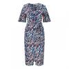 Womens/Ladies Zebra Print V Neck Wrap Dress