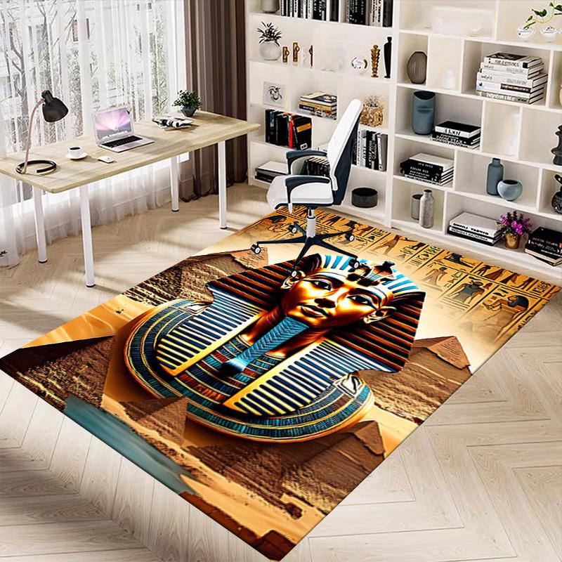 1PC Egyptian mask pyramid Anti-slip carpet, suitable for Office, bedroomand playrooms. It can also be used as a sofa footrest cover-R38
