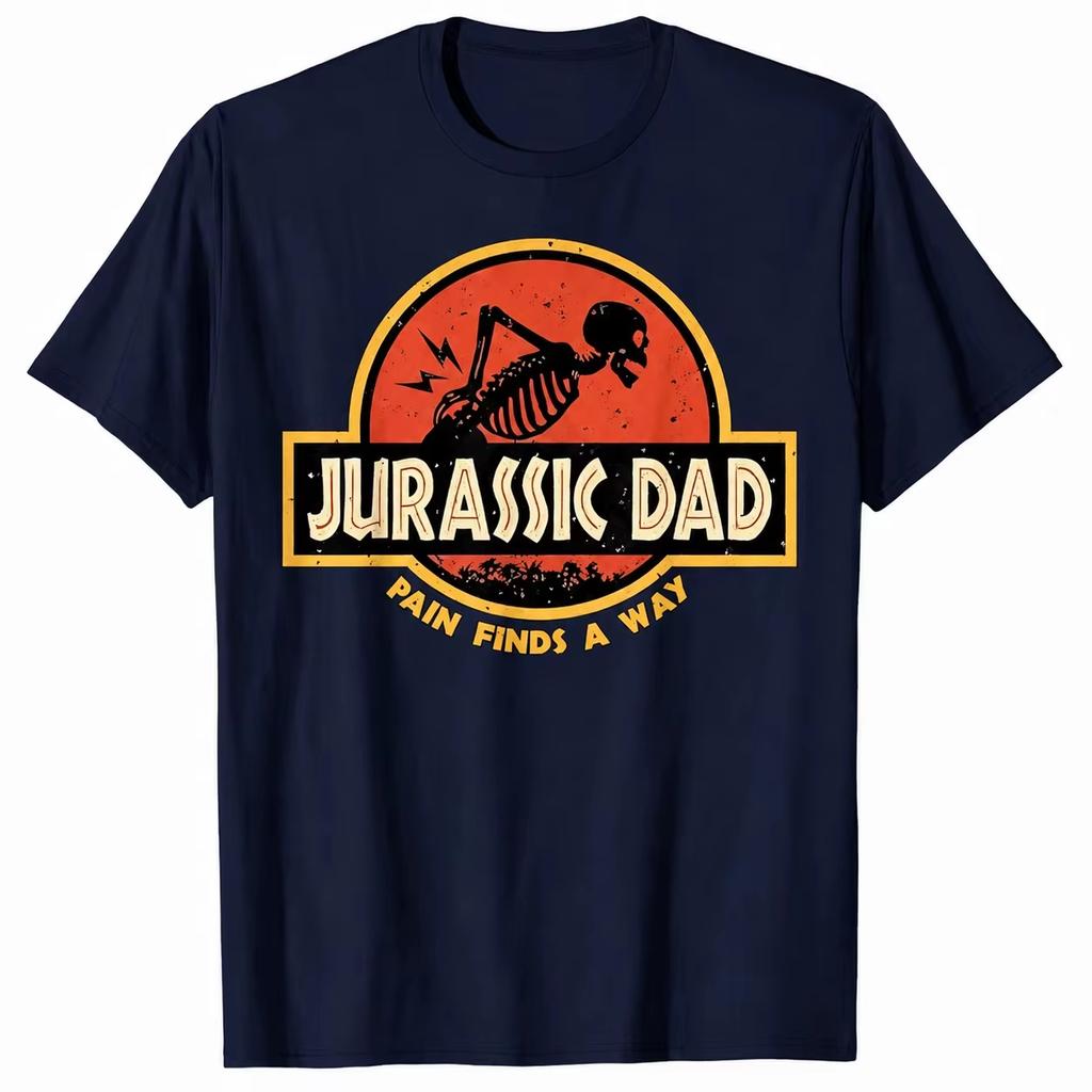 Grafiche Meme Divertenti Jurassic Dad Maglietta Unisex 100% Cotone Unisex di Alta Qualità Oversize Hawaiana Moda Lusso Maglietta a Girocollo