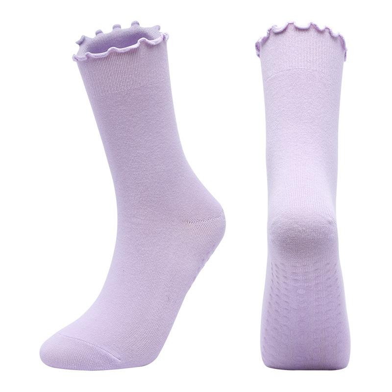 

New Women Yoga Socks Ladies Fitness Cotton Breathable Non-Slip Pilates Socks Damping Dance Ballet Grip Socks for Women Gym One Size