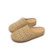 Spring and summer 2025 new retro versatile flat-bottomed Boken bag head slippers women's hollowed-out one-pedal soft-soled half slippers