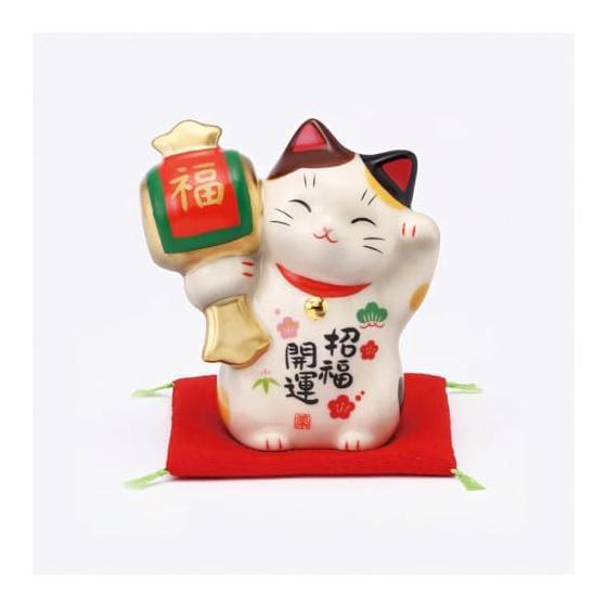 Lucky cat (with hammer) Good luck and good luck (with good luck sticker)