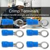 100PCS Blue Wire Crimp Connectors RV1.25-5 Insulated Terminals  Marine Applications