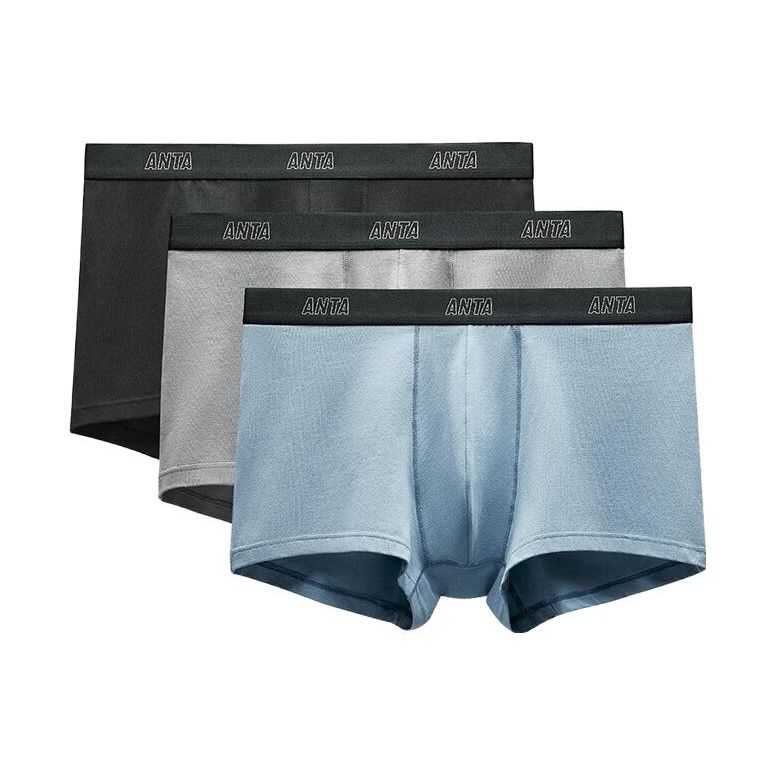 

Anta Lifestyle Series Color Block Breathable Thin Mid-Rise Boxer Briefs 3-Pack Men underwear 992518971R-4 XL
