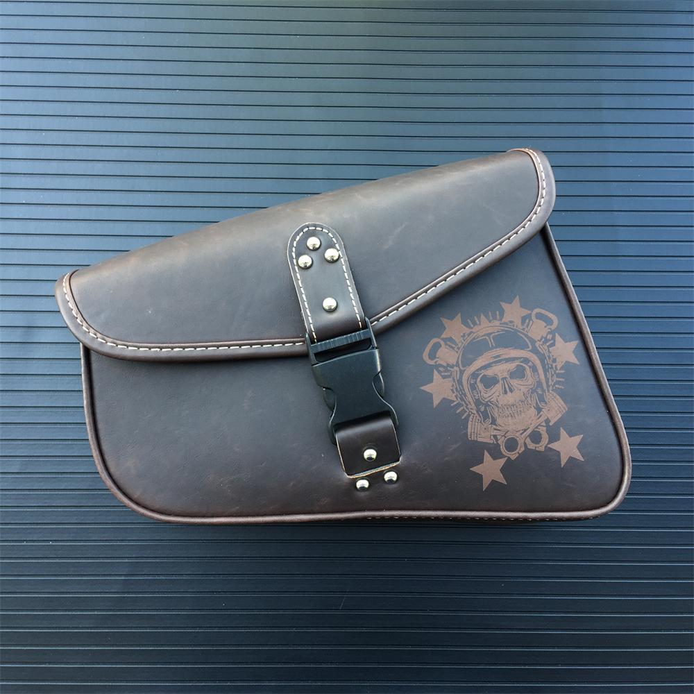 Motorcycle Saddle Bags PU Leather Swingarm Bag Saddle Bags Side Tool Bags Storage For Sportster 883 1200XL