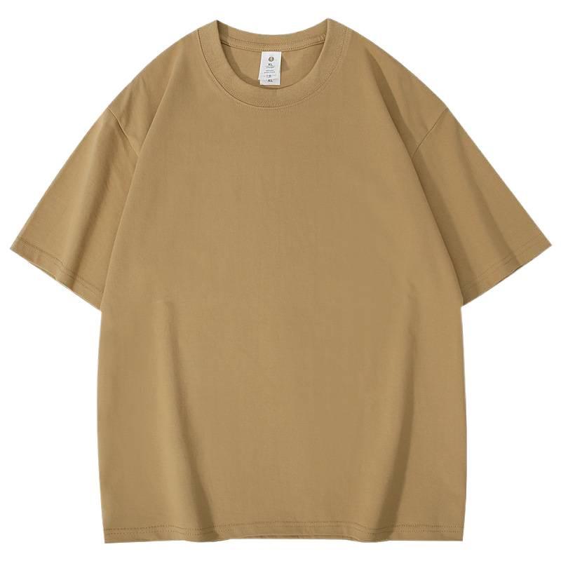 260g High-Quality Double Yarn Ice Cool Heavyweight Loose Drop Shoulder Short Sleeve T-shirt with Custom Logo for Class or Group Uniforms