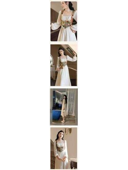 2025 Autumn/Winter French Lace Casual Sweet Princess Dress