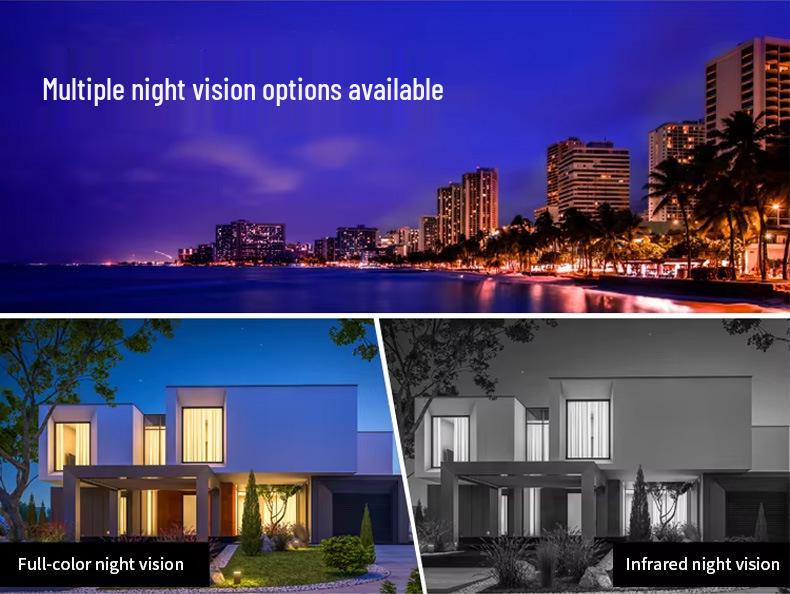 4G Solar-Powered HD Quad-Lens Outdoor Camera with Real-Time Voice Intercom and Full-Color Night Vision