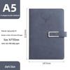 A5 Thickened Soft Leather Notebook with Deer Head Buckle – Elegant Business & Study Journal.