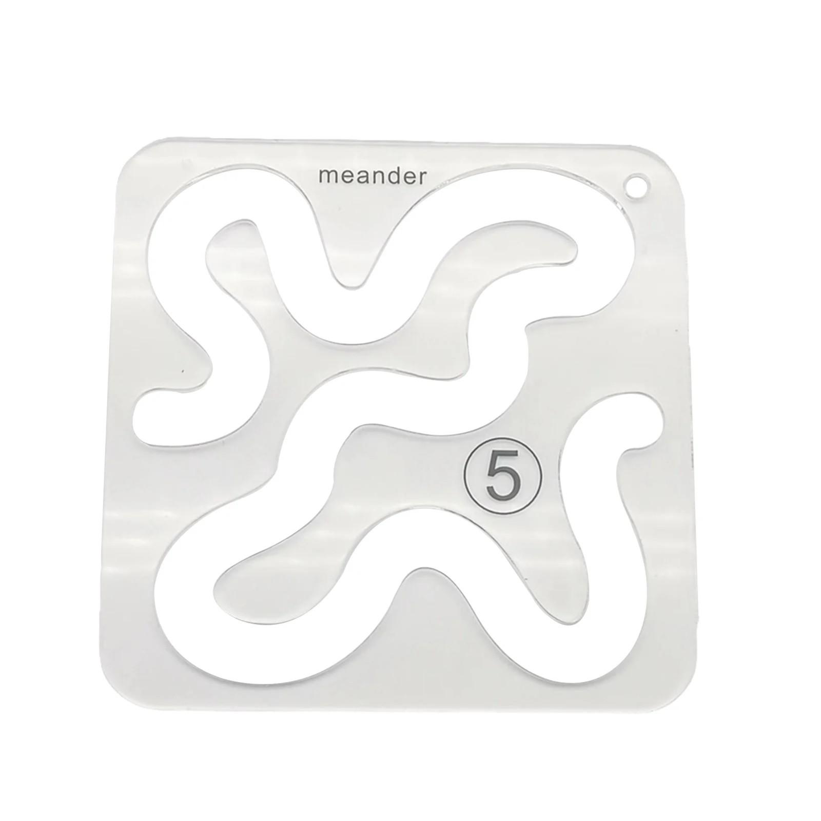 

Акриловый шаблон для квилтинга Практичная линейка для свободного движения для домашней швейной машины Линейка DIY Craft One Size