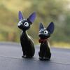 Mini Sunflower Black Cat Figurines Miniatures Home Office Desktop Decoration Car Inner Center Console Ornament Accessories