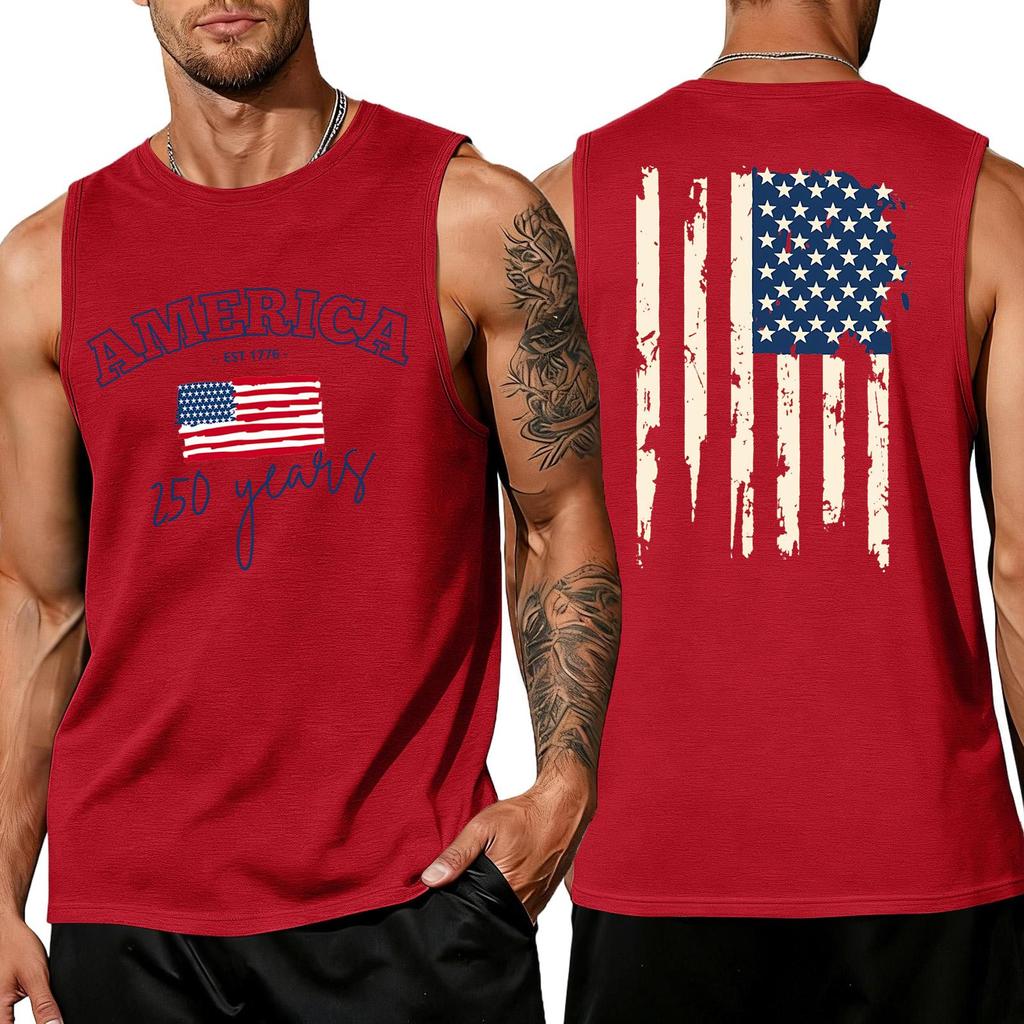 Herren Hemden 4. Juli USA Muskel Tanktops Patriotische Tanktops