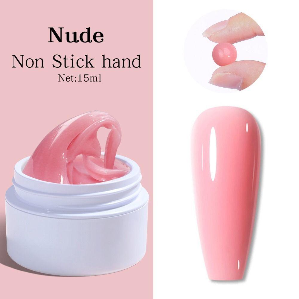 15ml Non-stick Building Gel Nail Extension Soild Gel White Clear Pink Nail Art Gel Nail Prolong  Construction Extend Glue YSL