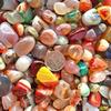 100g Neue 7-9mm Natürliche Bunte Achat Kies Kristall Stein Aquarium Dekoration
