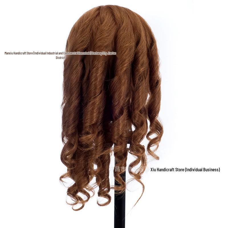 Real Hair Mannequin Head for Hairdressing, Braiding, Updos, and Makeup Practice